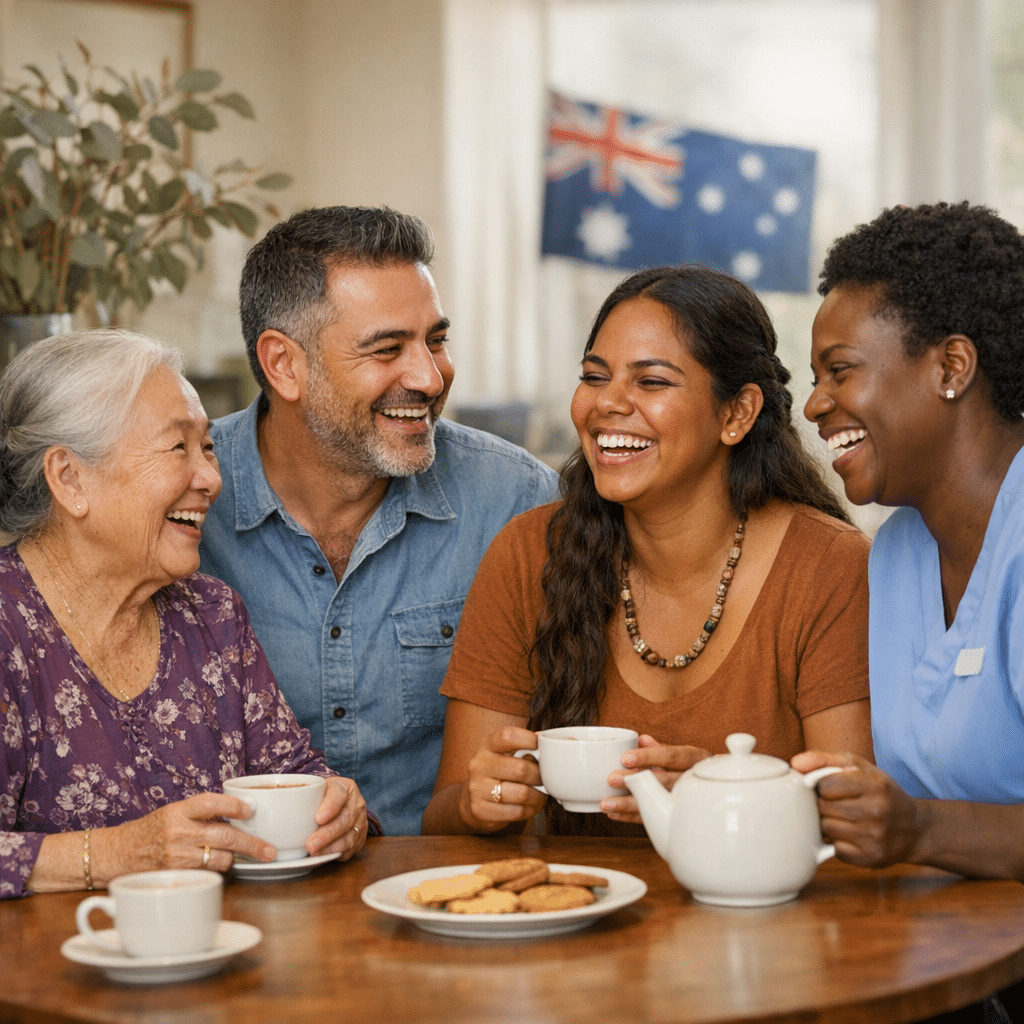 Diverse multicultural community gathering through GHCA's Community Support Program